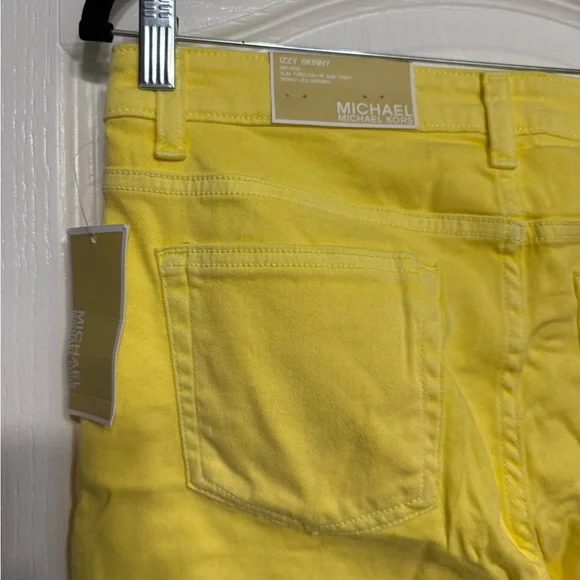 Michael Kors Yellow Skinny Jeans Vibrant Eye-Catching Design - Picture 8 of 8